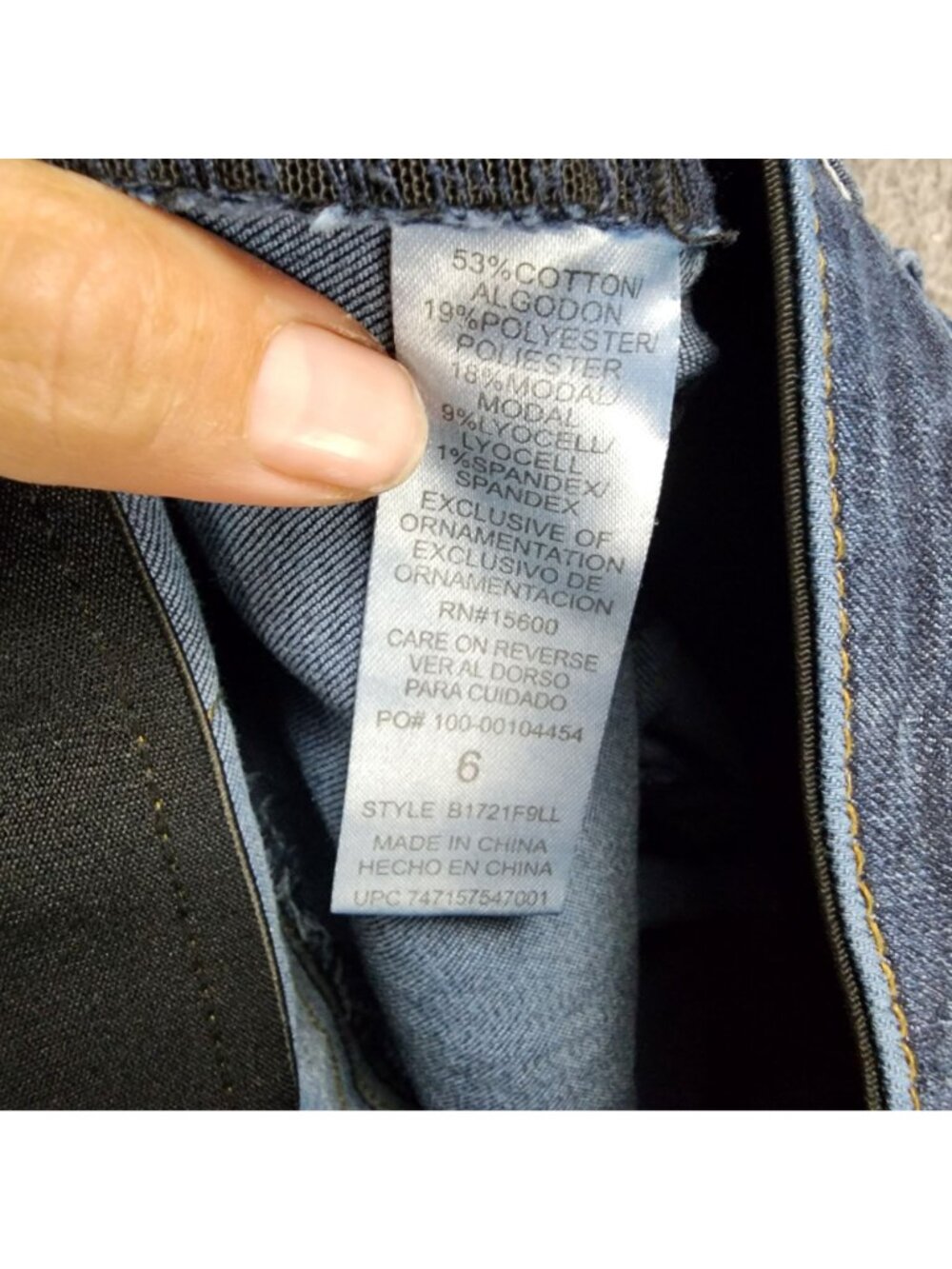 Democracy Jeans Womens 6 Blue Stretch Denim Skinny - Picture 12 of 14
